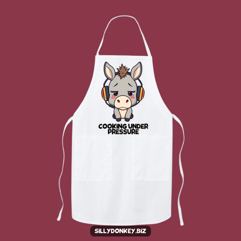 Funny Stressed Donkey Apron: Determined Chef’s Wear for Humorous Kitchen Gift