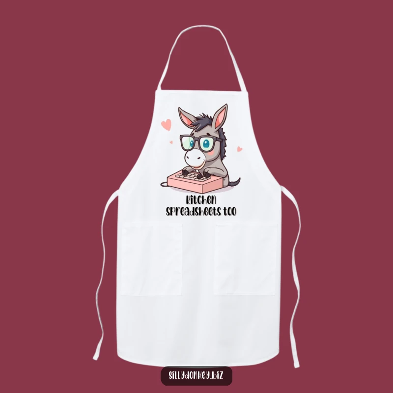 Funny Donkey Typing Apron: Hilarious Chef Donkey for Kitchen Fun
