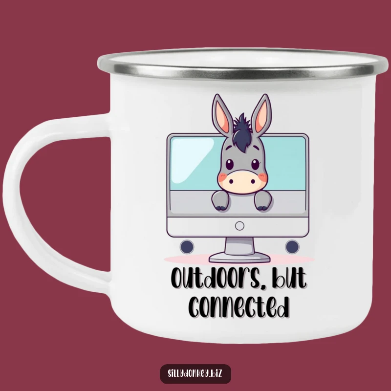 Funny Gamer Donkey Camping Mug: Your Adventure Buddy with a View