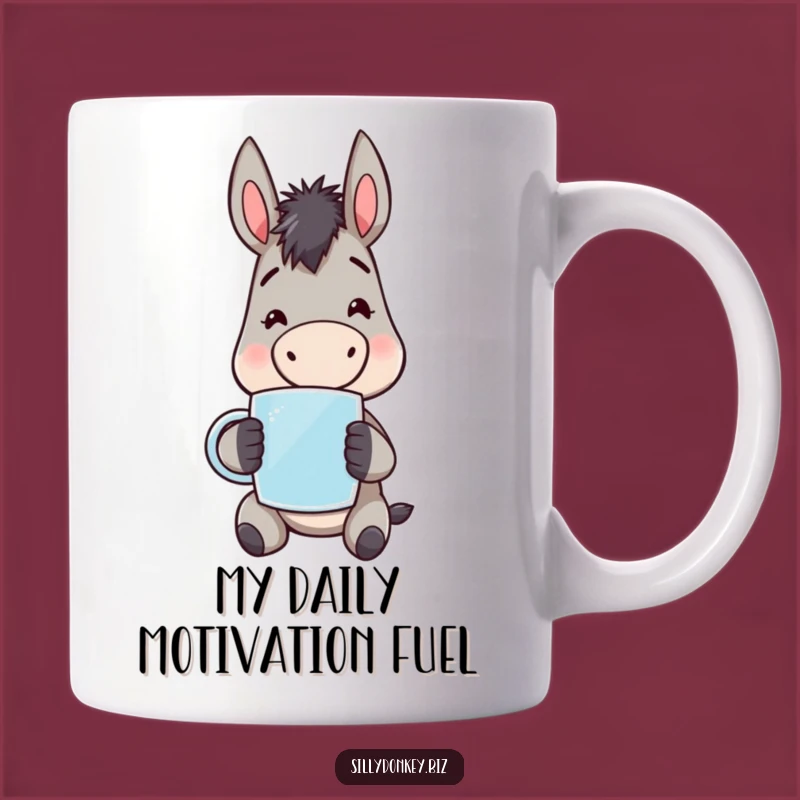 Funny Kawaii Donkey Mug: Weary but Cheerful Donkey Perfect Funny Gift for Coffee Lovers