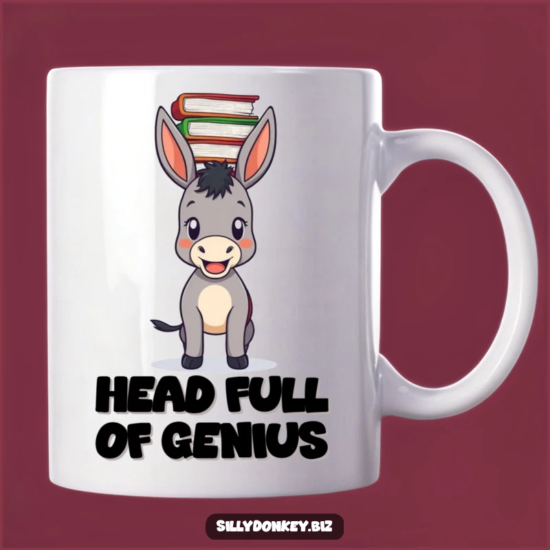Funny Donkey File Stack Mug: Hilarious Balancing Act for a Perfect Gift