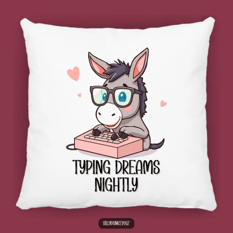 Funny Donkey Typing Pillow: Comfy & Hilarious Donkey Pillow for Cozy Laughs
