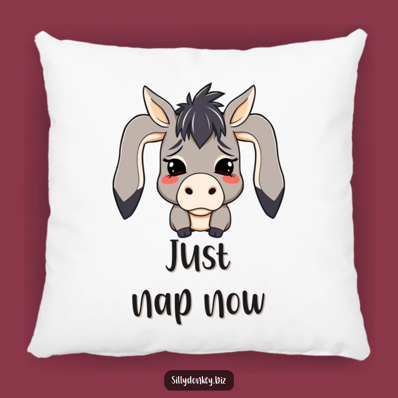 Funny Kawaii Donkey Pillow: Cuddle Up with Comical Despair