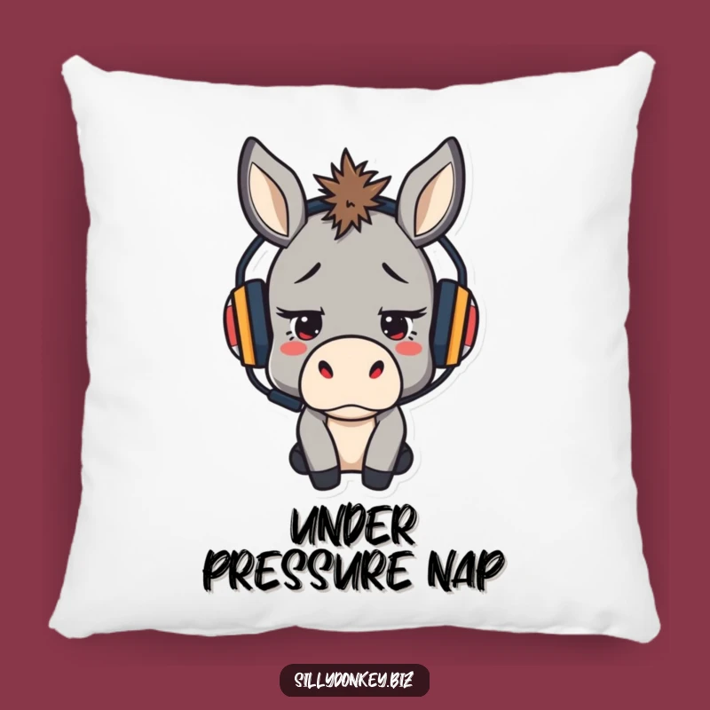 Funny Stressed Donkey Pillow: Determined Kawaii Cushion for Humorous Comfort Gift