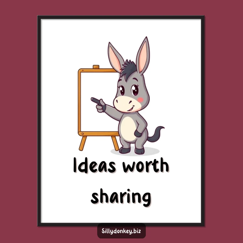 Funny Donkey Whiteboard Digital Art: Inspire Your Space Instantly