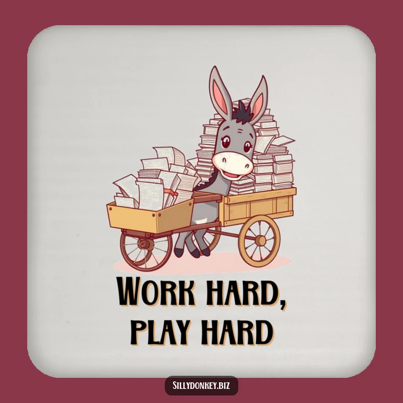 Funny Donkey Paperwork Coaster: Protect Surfaces with This Hilarious Donkey