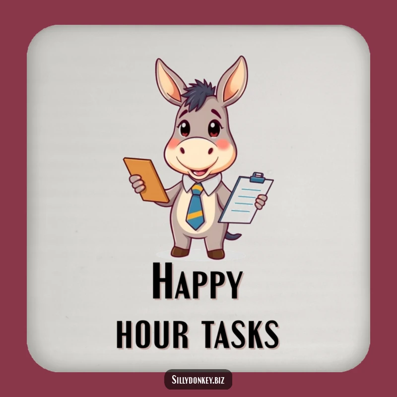 Funny Kawaii Donkey Coasters: Protect Surfaces with this Funny, Cute Set