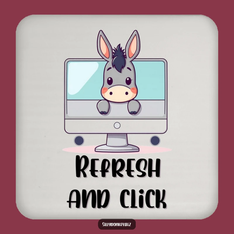 Funny Donkey Monitor Coasters: Protect Surfaces with Tech Wit