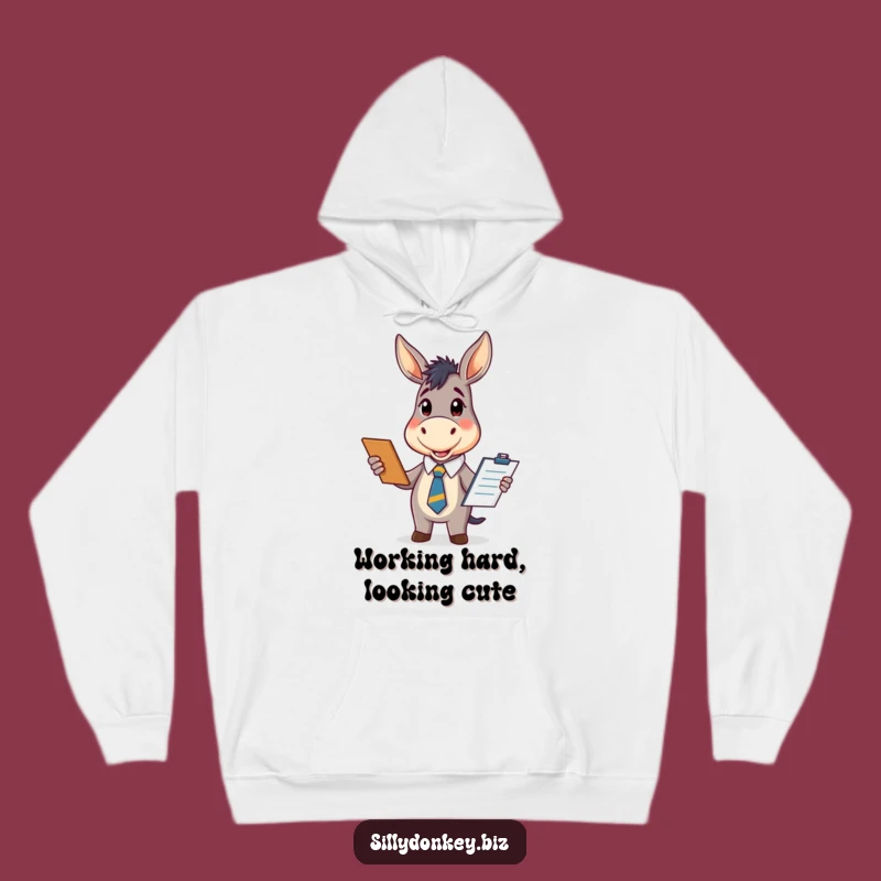 Funny Kawaii Donkey Hoodie: Cozy Up with this Adorable Office Buddy