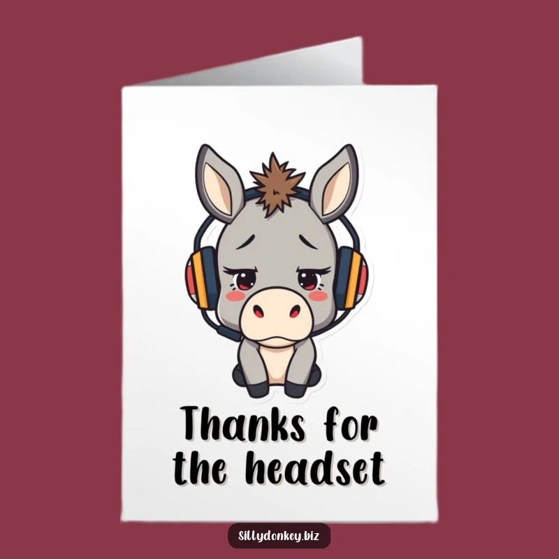 Funny Free Printable Thank You Card: Stressed Donkey's Dedication for a Grateful Note