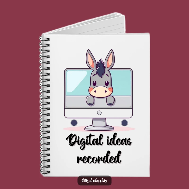 Funny Donkey Monitor Notebook: Jot Down Your Digital Thoughts