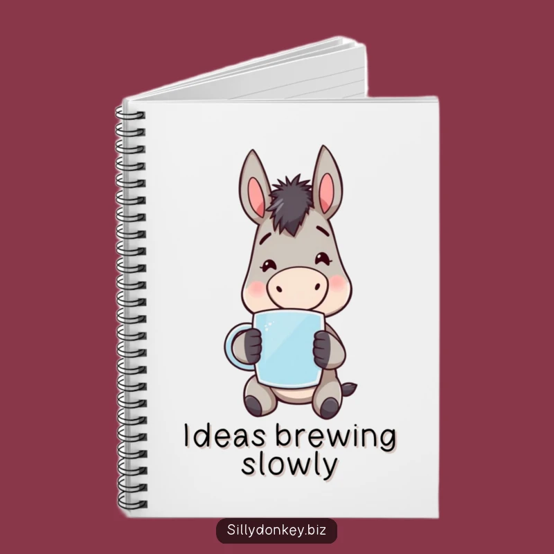 Funny Kawaii Donkey Notebook: Weary Cheerful Donkey Journal, Ideal Funny Gift for Writers
