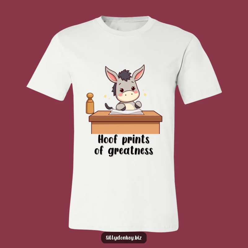 Funny Donkey Stamp T-Shirt: Kawaii Productive Tee for a Happy Work Vibe Gift