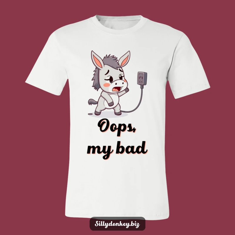 Funny Tripping Donkey T-Shirt: Kawaii Mishap Shirt for a Humorous Gift