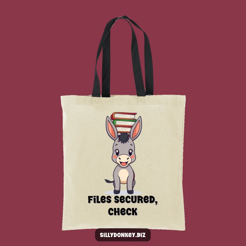 Funny Donkey File Tote Bag: Carry Your World with a Smile