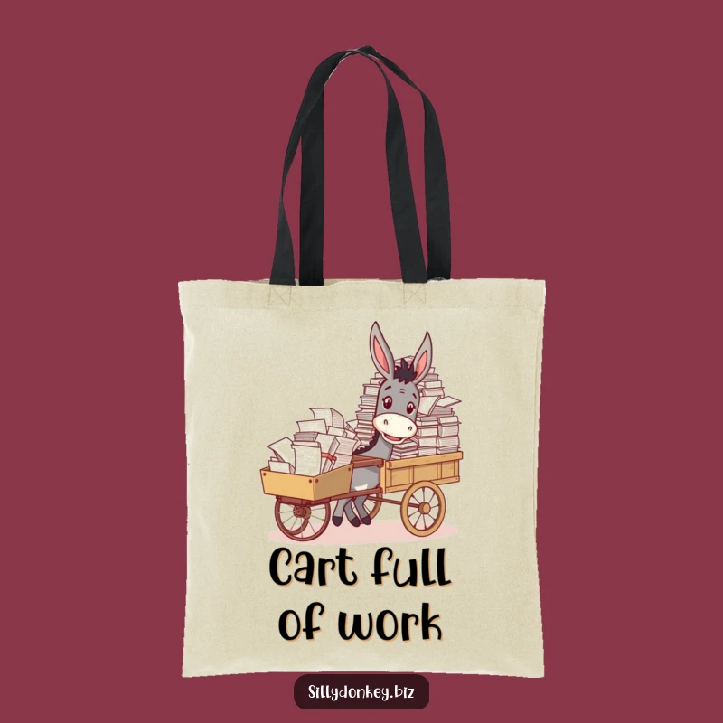 Funny Donkey Paperwork Tote Bag: Carry Your Load with a Smile